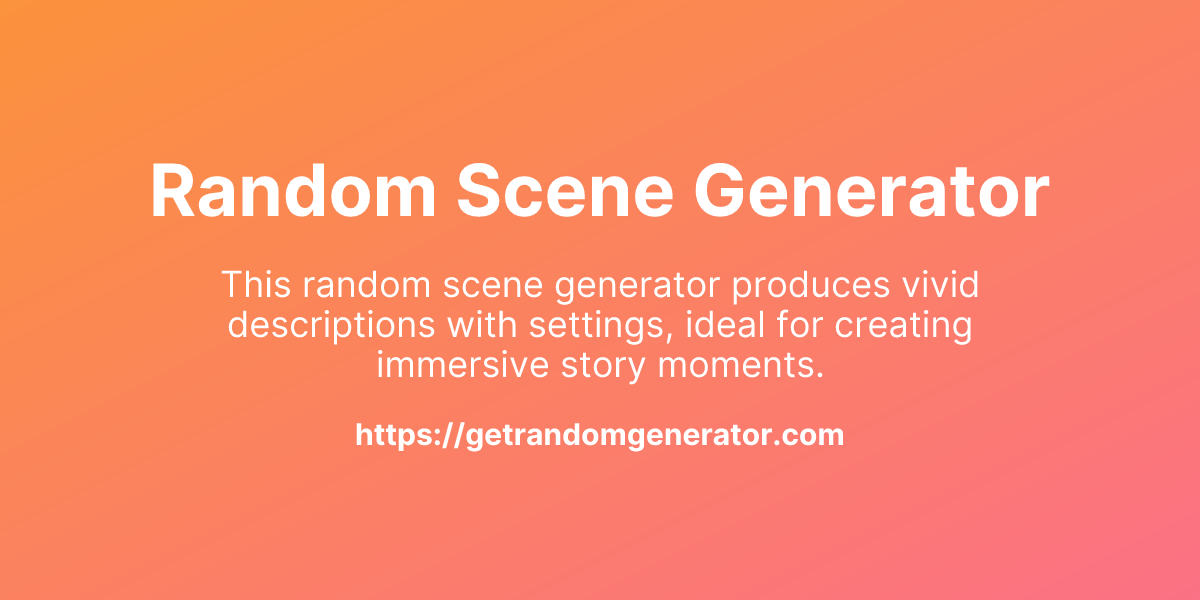 Random scene generator get random generator